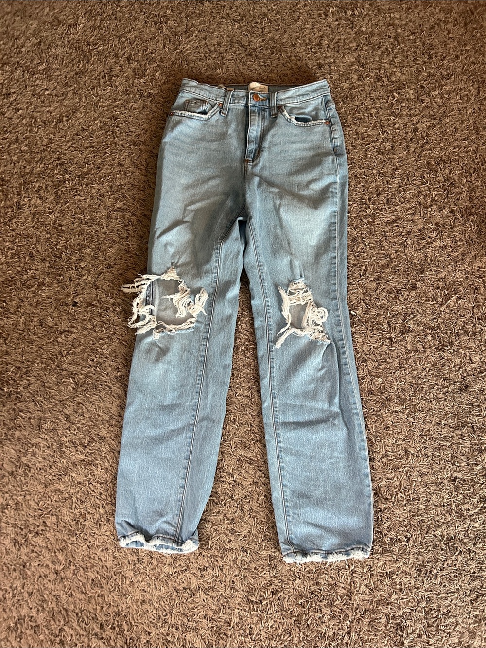 Universal Light Blue Distressed Boyfriend Jeans